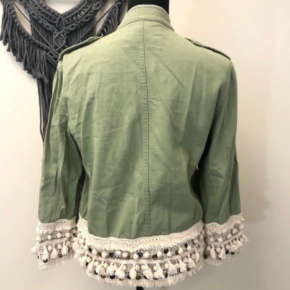 ZARA FRINGE TASSEL NICKLE JACKET SMALL - Picture 8 of 9